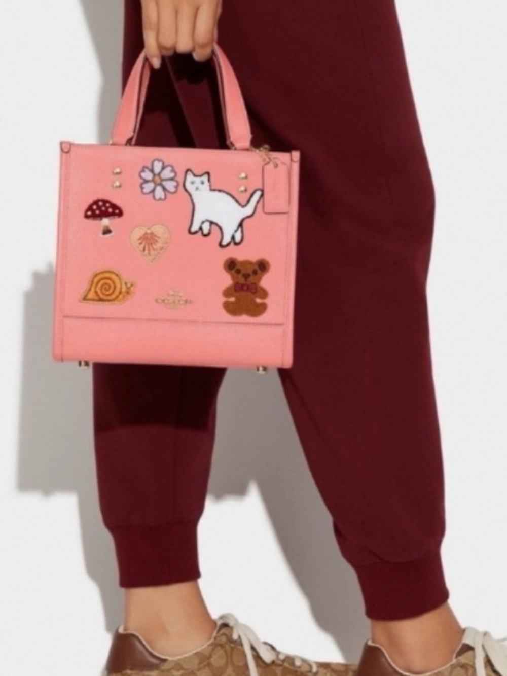 Coach Burgundy Leather Interior Tote